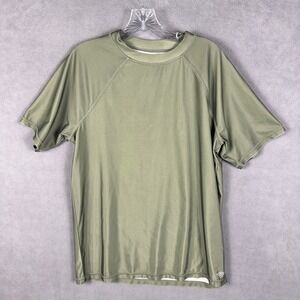 Eight-Bells Mens XL Shirt Activewear Workout Green Short Sleeve Read!